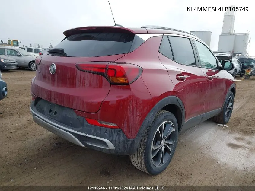 2020 Buick Encore Gx VIN: KL4MMESL4LB105749 Lot: 12135246