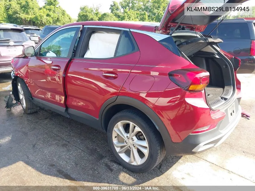 2020 Buick Encore Gx Fwd Preferred VIN: KL4MMBS29LB134945 Lot: 39631705