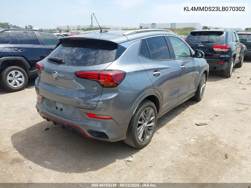 2020 Buick Encore Gx Fwd Select VIN: KL4MMDS23LB070302 Lot: 40153239