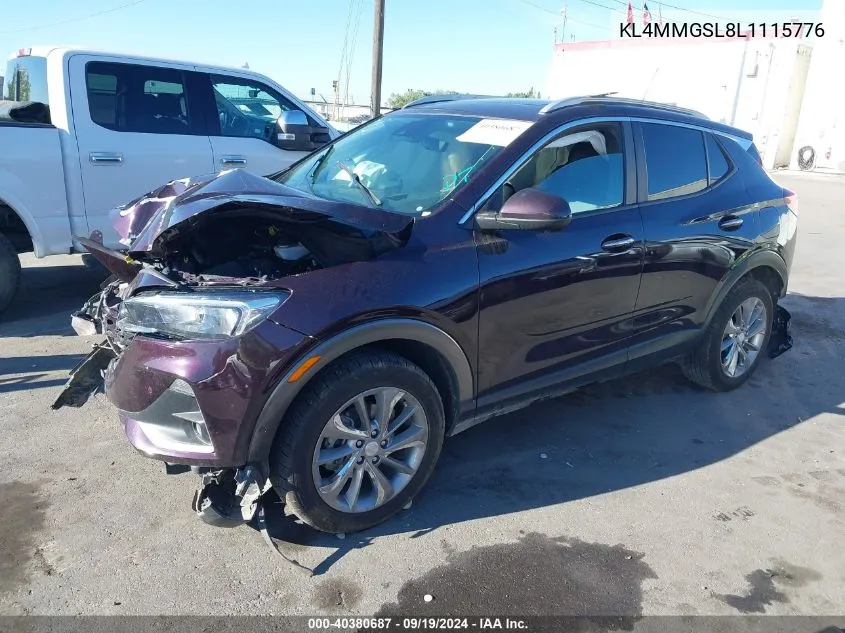 2020 Buick Encore Gx Awd Essence VIN: KL4MMGSL8L1115776 Lot: 40380687