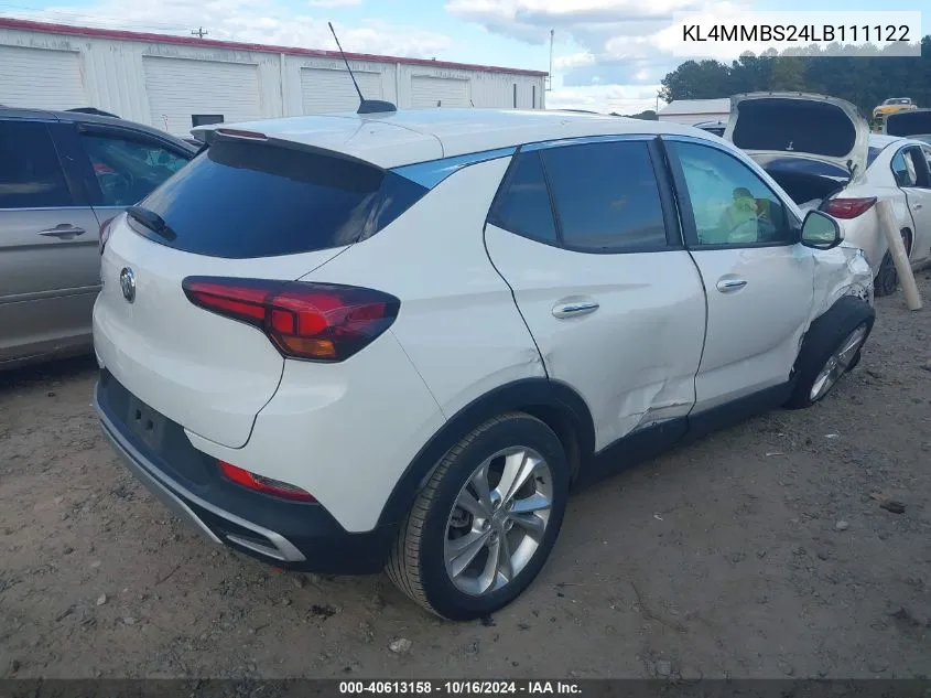 2020 Buick Encore Gx Fwd Preferred VIN: KL4MMBS24LB111122 Lot: 40613158