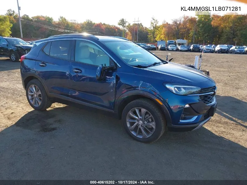 2020 Buick Encore Gx Essence VIN: KL4MMGSL1LB071281 Lot: 40615202