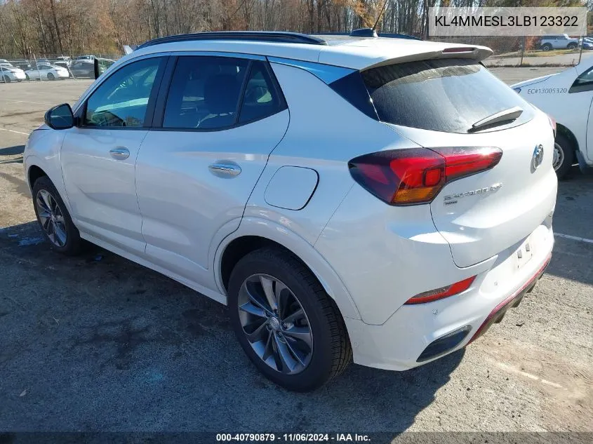 2020 Buick Encore Gx Awd Select VIN: KL4MMESL3LB123322 Lot: 40790879