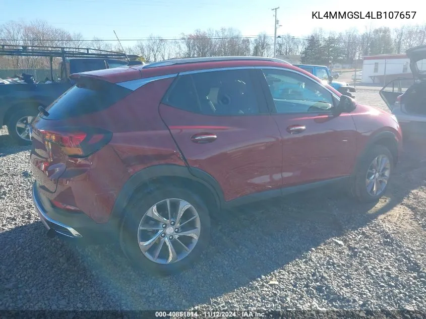 2020 Buick Encore Gx Awd Essence VIN: KL4MMGSL4LB107657 Lot: 40851814