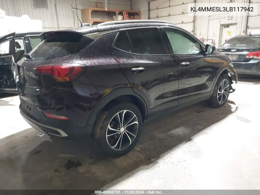 2020 Buick Encore Gx Awd Select VIN: KL4MMESL3LB117942 Lot: 40908701