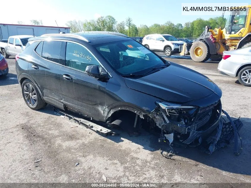 2021 Buick Encore Gx Awd Essence VIN: KL4MMGSL7MB155865 Lot: 39234455