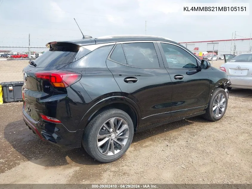 2021 Buick Encore Gx Fwd Preferred VIN: KL4MMBS21MB105151 Lot: 39302410