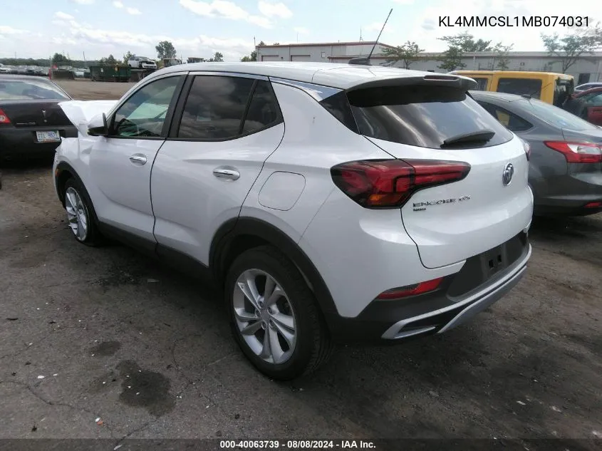 2021 Buick Encore Gx Awd Preferred VIN: KL4MMCSL1MB074031 Lot: 40063739