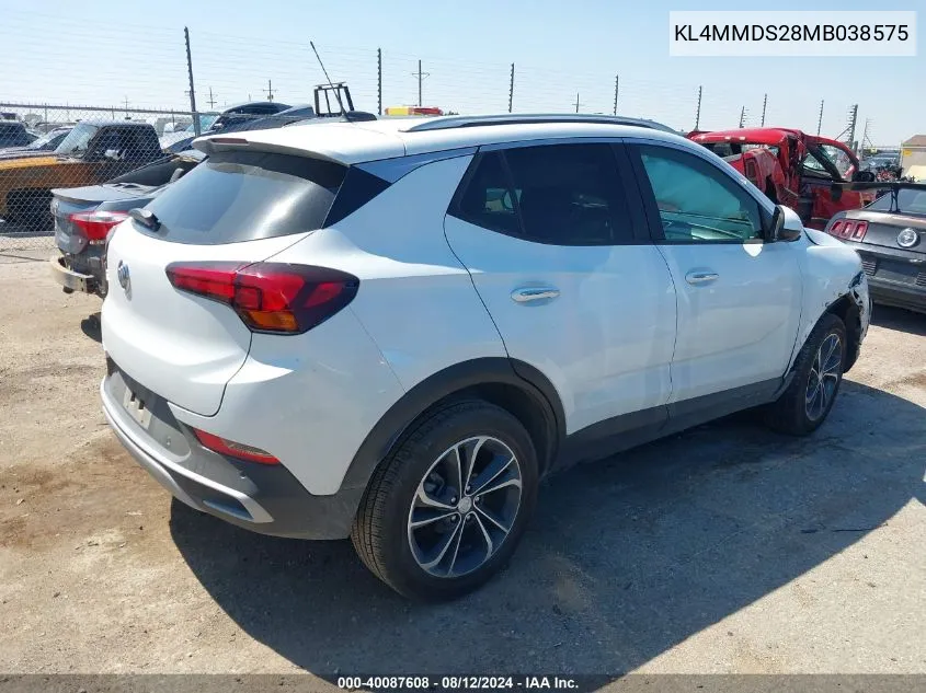 2021 Buick Encore Gx Fwd Select VIN: KL4MMDS28MB038575 Lot: 40087608