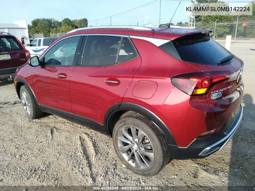 2021 Buick Encore Gx Fwd Essence VIN: KL4MMFSL0MB142224 Lot: 40295549