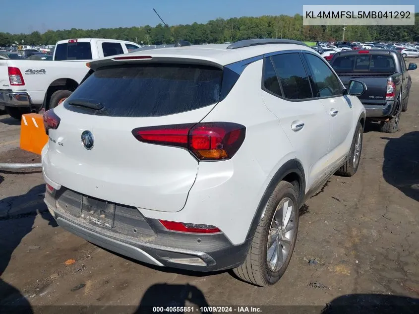 2021 Buick Encore Gx Essence VIN: KL4MMFSL5MB041292 Lot: 40555851