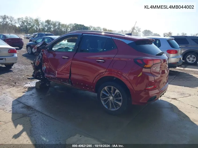 2021 Buick Encore Gx Awd Select VIN: KL4MMESL4MB044002 Lot: 40621285