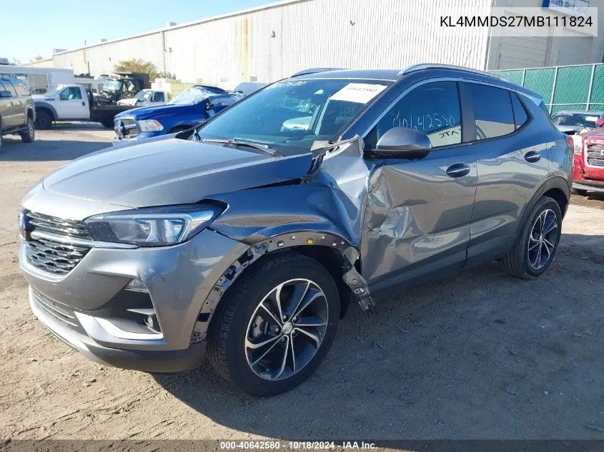 2021 Buick Encore Gx Fwd Select VIN: KL4MMDS27MB111824 Lot: 40642580