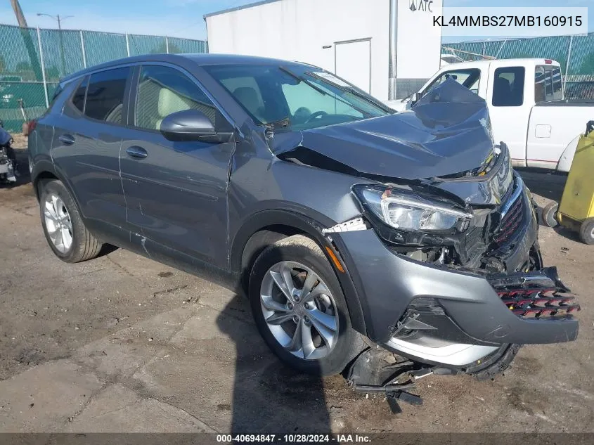 2021 Buick Encore Gx Fwd Preferred VIN: KL4MMBS27MB160915 Lot: 40694847