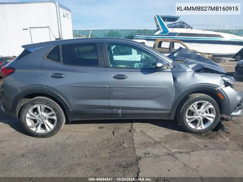 2021 Buick Encore Gx Fwd Preferred VIN: KL4MMBS27MB160915 Lot: 40694847