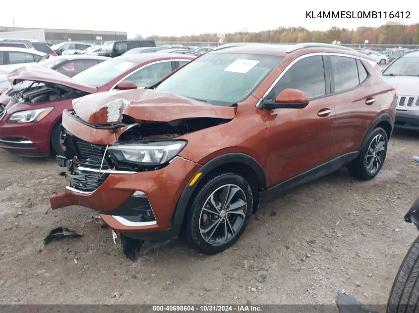 2021 Buick Encore Gx Awd Select VIN: KL4MMESL0MB116412 Lot: 40698604