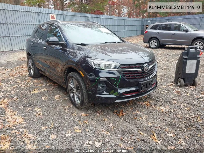 2021 Buick Encore Gx Awd Select VIN: KL4MMESL2MB144910 Lot: 40728490