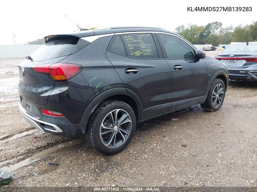 2021 Buick Encore Gx Fwd Select VIN: KL4MMDS27MB139283 Lot: 40777432