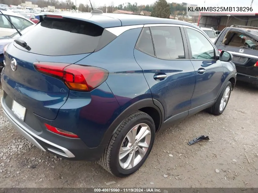 2021 Buick Encore Gx Fwd Preferred VIN: KL4MMBS25MB138296 Lot: 40875560