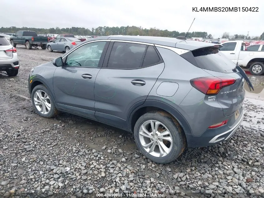 2021 Buick Encore Gx Fwd Preferred VIN: KL4MMBS20MB150422 Lot: 40890985