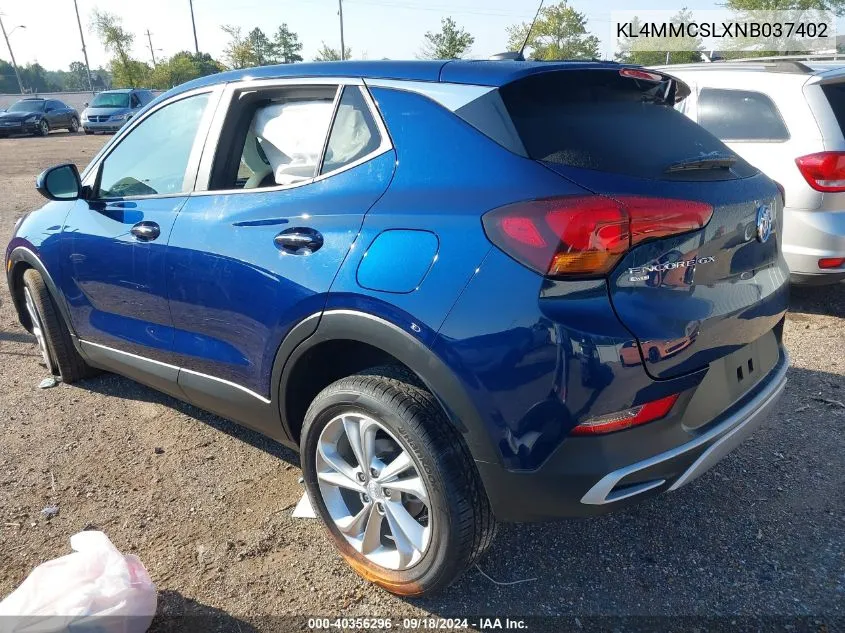 2022 Buick Encore Gx Preferred VIN: KL4MMCSLXNB037402 Lot: 40356296