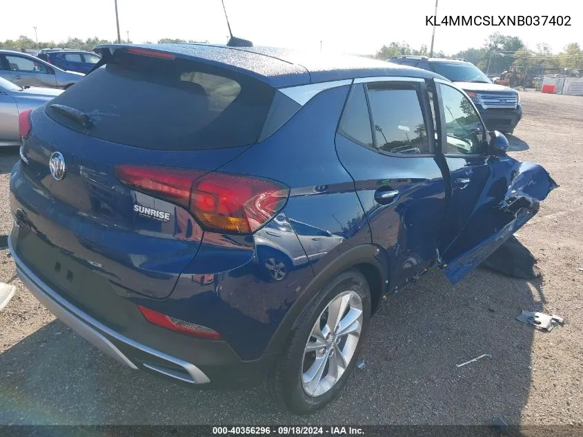 2022 Buick Encore Gx Preferred VIN: KL4MMCSLXNB037402 Lot: 40356296