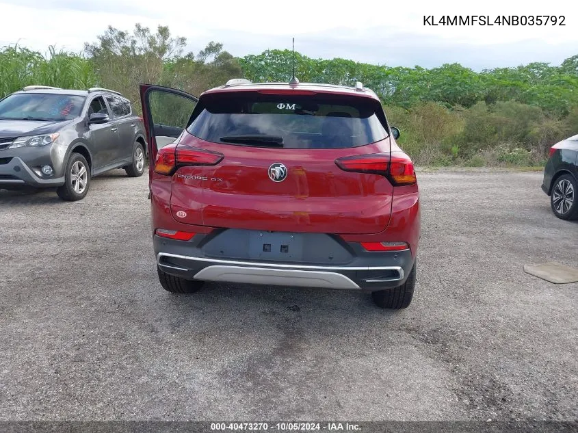 2022 Buick Encore Gx Essence VIN: KL4MMFSL4NB035792 Lot: 40473270