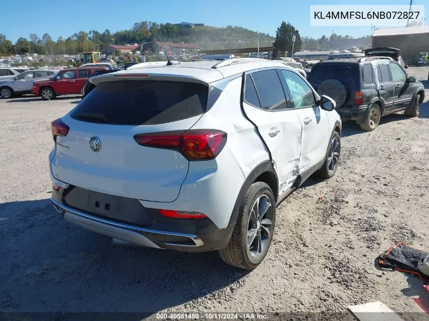 2022 Buick Encore Gx Fwd Essence VIN: KL4MMFSL6NB072827 Lot: 40581480