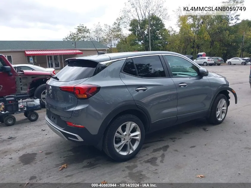 2022 Buick Encore Gx Awd Preferred VIN: KL4MMCSL4NB059749 Lot: 40583944