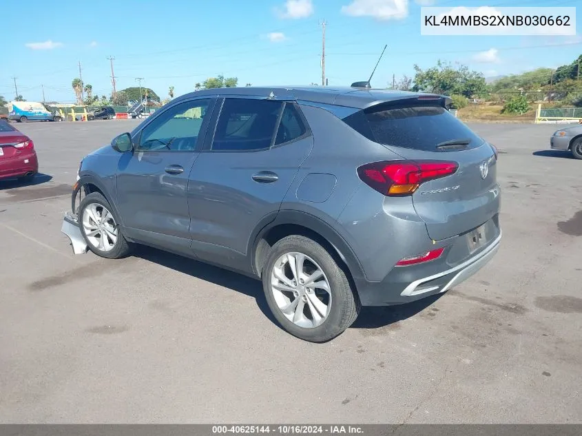 2022 Buick Encore Gx Fwd Preferred VIN: KL4MMBS2XNB030662 Lot: 40625144