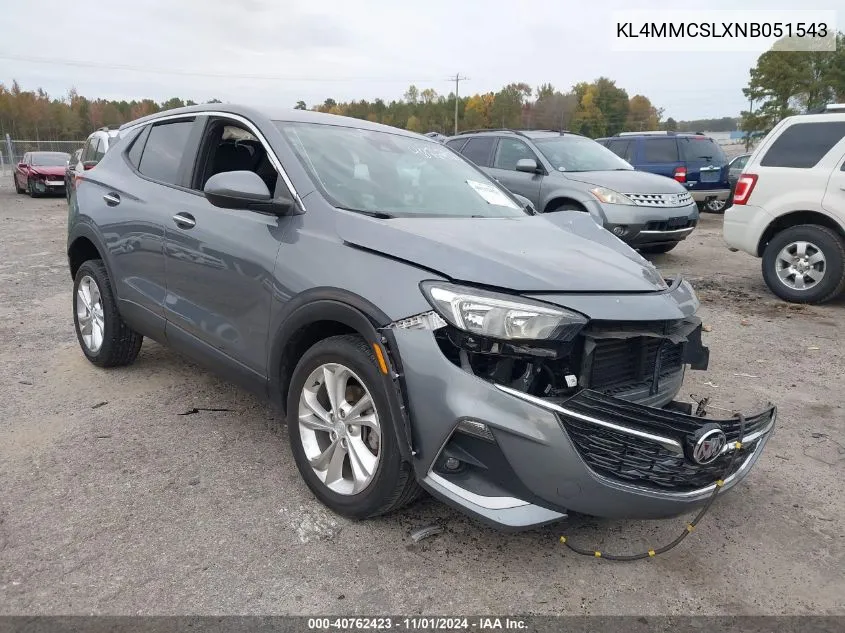 2022 Buick Encore Gx Awd Preferred VIN: KL4MMCSLXNB051543 Lot: 40762423