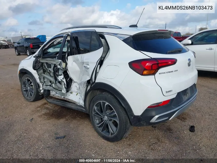 2022 Buick Encore Gx Fwd Select VIN: KL4MMDS26NB103473 Lot: 40804697