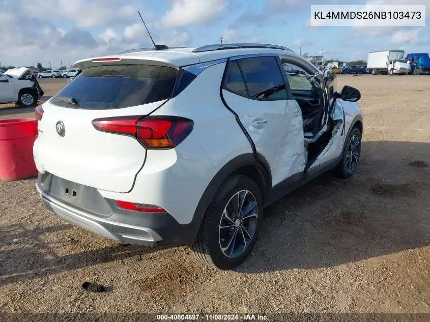 2022 Buick Encore Gx Fwd Select VIN: KL4MMDS26NB103473 Lot: 40804697