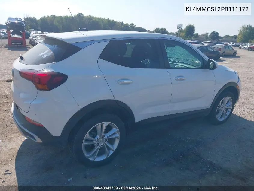 2023 Buick Encore Gx Preferred VIN: KL4MMCSL2PB111172 Lot: 40343739