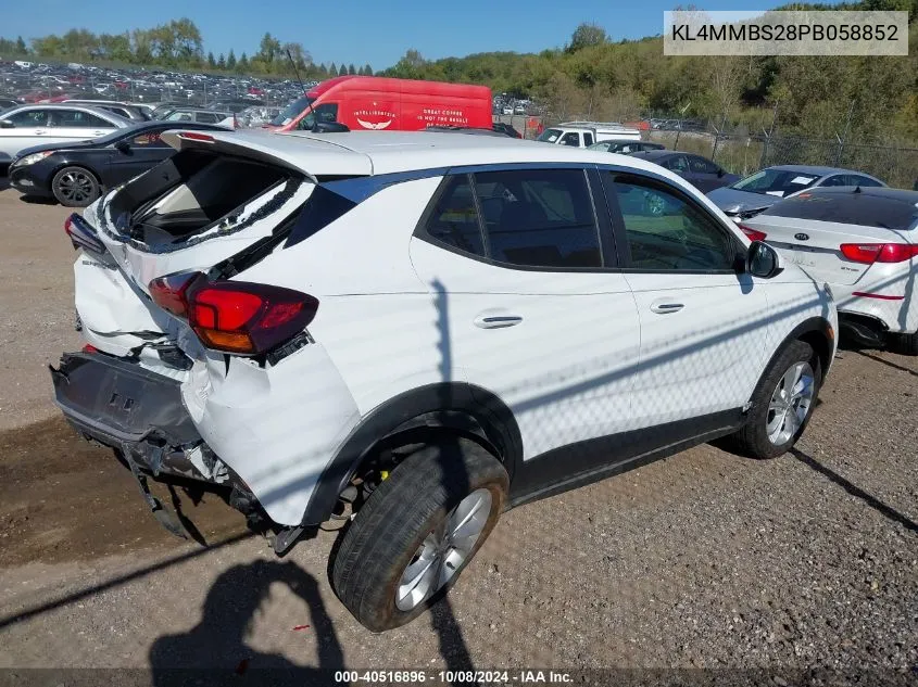 2023 Buick Encore Gx Preferred Fwd VIN: KL4MMBS28PB058852 Lot: 40516896