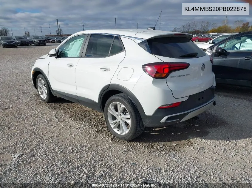 2023 Buick Encore Gx Preferred Fwd VIN: KL4MMBS20PB022878 Lot: 40725420