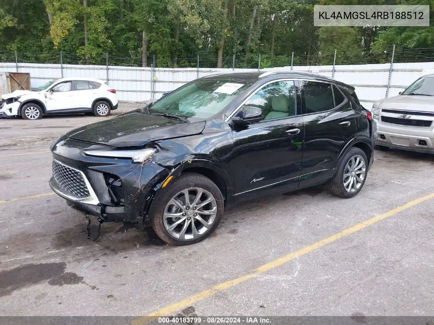 2024 Buick Encore Gx Avenir Awd VIN: KL4AMGSL4RB188512 Lot: 40183799