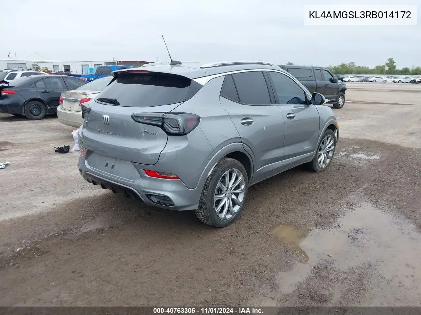 2024 Buick Encore Gx Avenir Awd VIN: KL4AMGSL3RB014172 Lot: 40763305