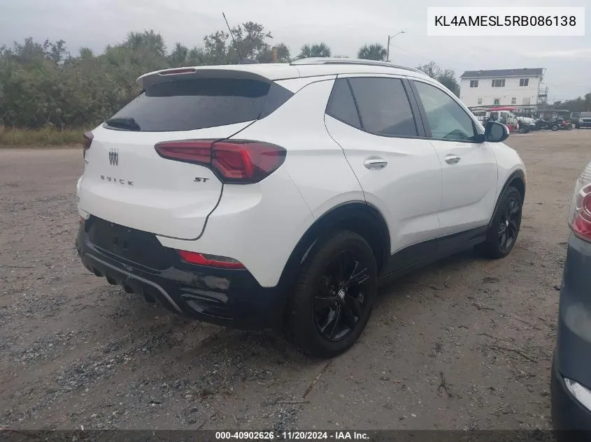 2024 Buick Encore Gx Sport Touring Awd VIN: KL4AMESL5RB086138 Lot: 40902626