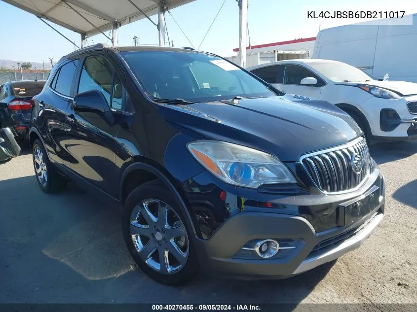 2013 Buick Encore Convenience VIN: KL4CJBSB6DB211017 Lot: 40270455