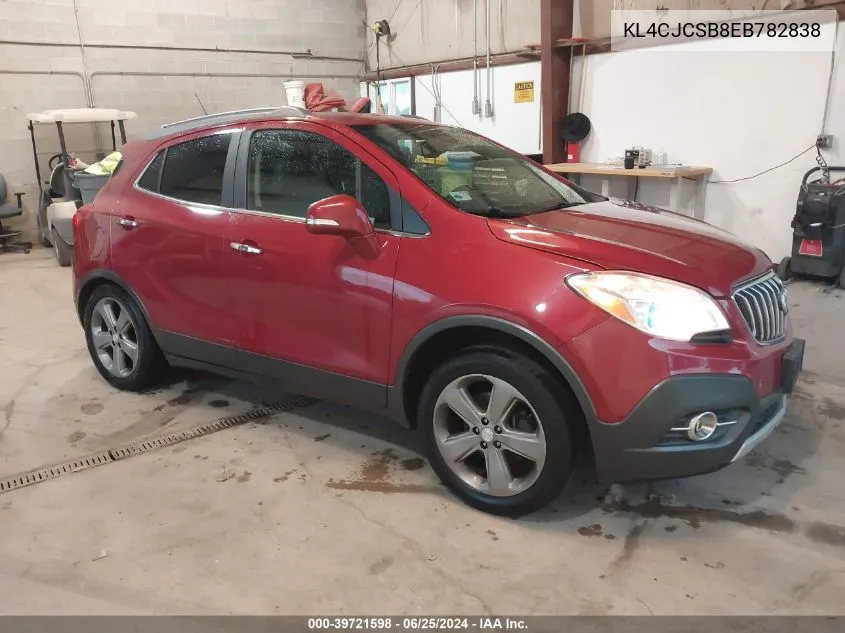 2014 Buick Encore Leather VIN: KL4CJCSB8EB782838 Lot: 39721598