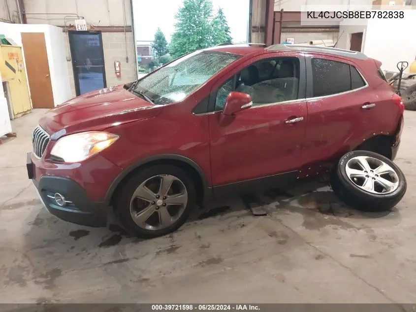 2014 Buick Encore Leather VIN: KL4CJCSB8EB782838 Lot: 39721598