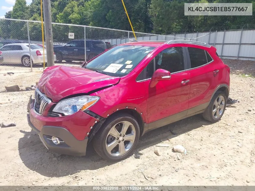 2014 Buick Encore Leather VIN: KL4CJCSB1EB577667 Lot: 39822010