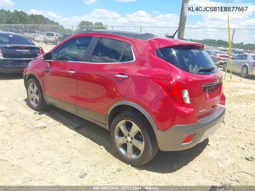 2014 Buick Encore Leather VIN: KL4CJCSB1EB577667 Lot: 39822010