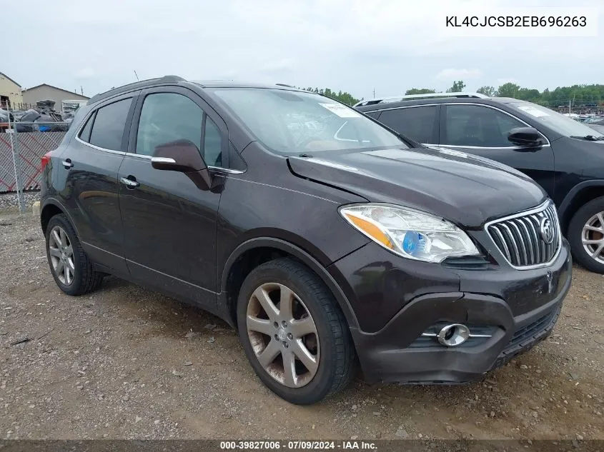 2014 Buick Encore Leather VIN: KL4CJCSB2EB696263 Lot: 39827006