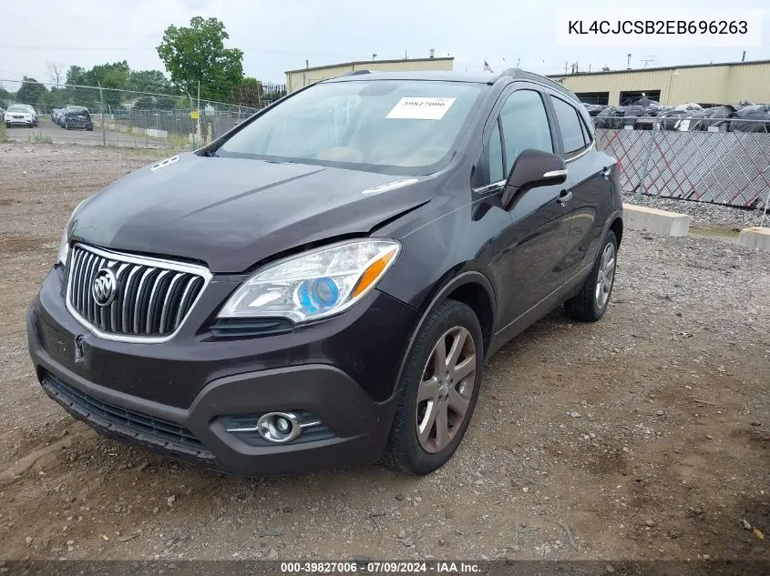 2014 Buick Encore Leather VIN: KL4CJCSB2EB696263 Lot: 39827006