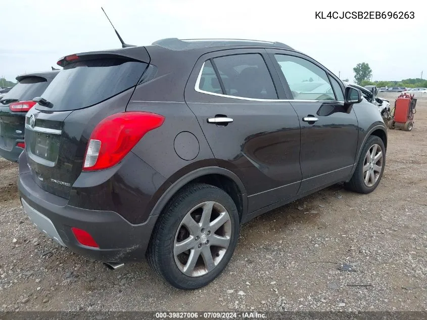 2014 Buick Encore Leather VIN: KL4CJCSB2EB696263 Lot: 39827006