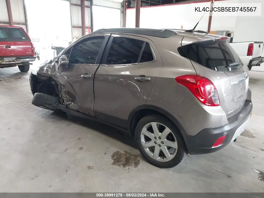 2014 Buick Encore Leather VIN: KL4CJCSB5EB745567 Lot: 39991278