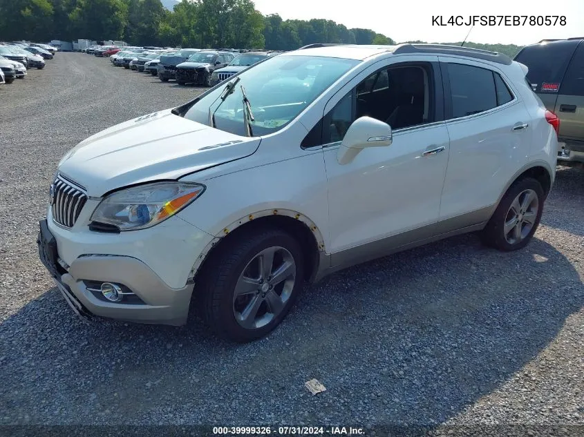 2014 Buick Encore Convenience VIN: KL4CJFSB7EB780578 Lot: 39999326