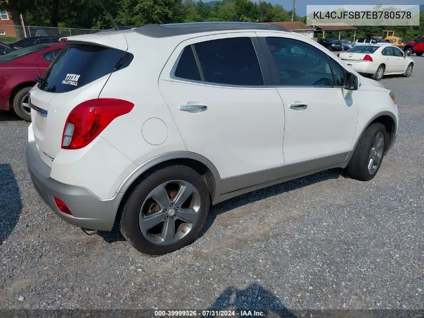 2014 Buick Encore Convenience VIN: KL4CJFSB7EB780578 Lot: 39999326